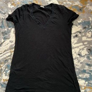 Pink Victoria’s Secret solid black t shirt large